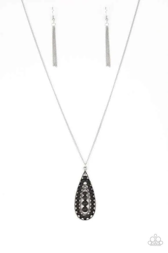 Paparazzi  Accessories - Tiki Tease #N765 Peg - Black Necklace