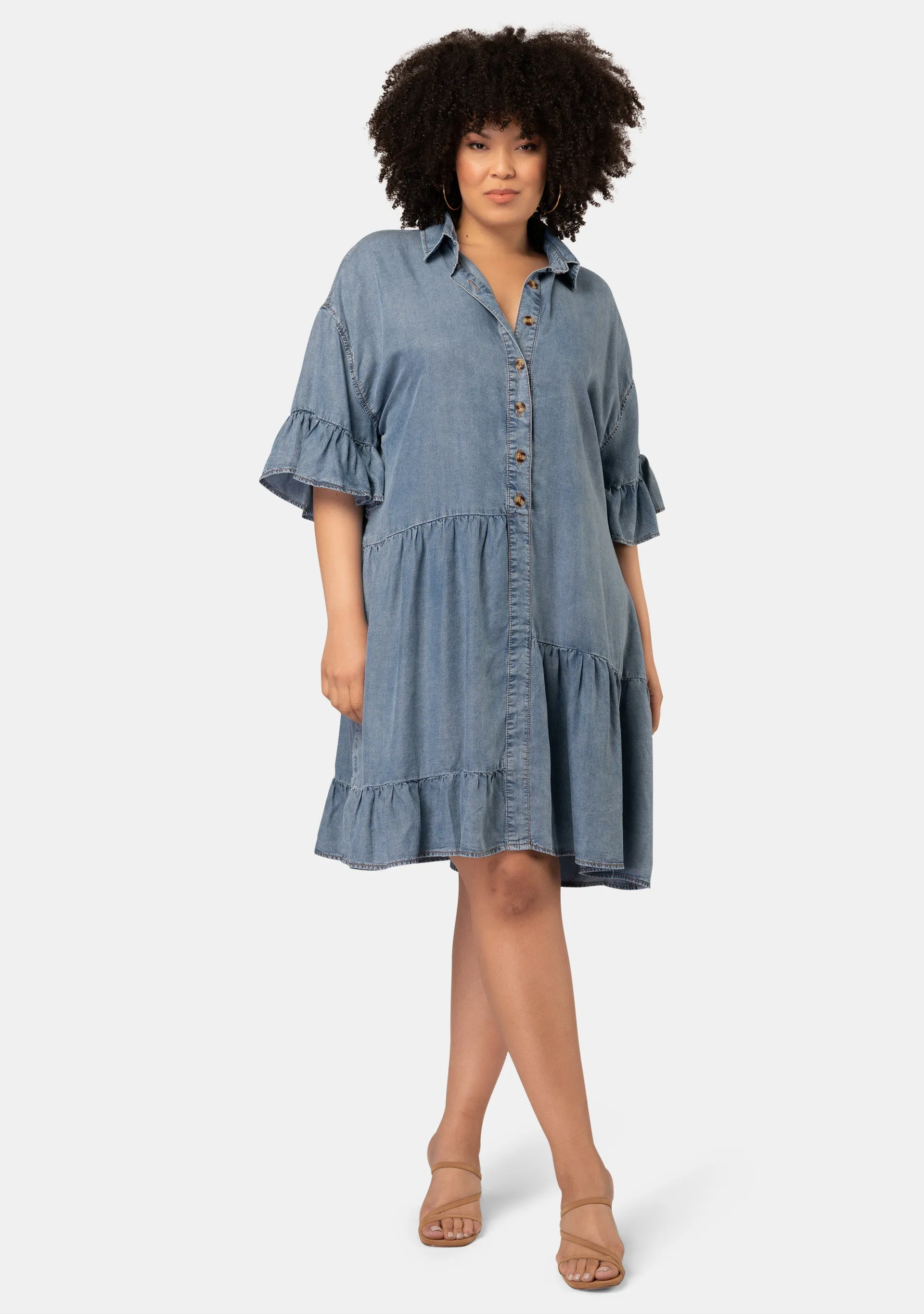 Peyton Chambray Mini Dress
