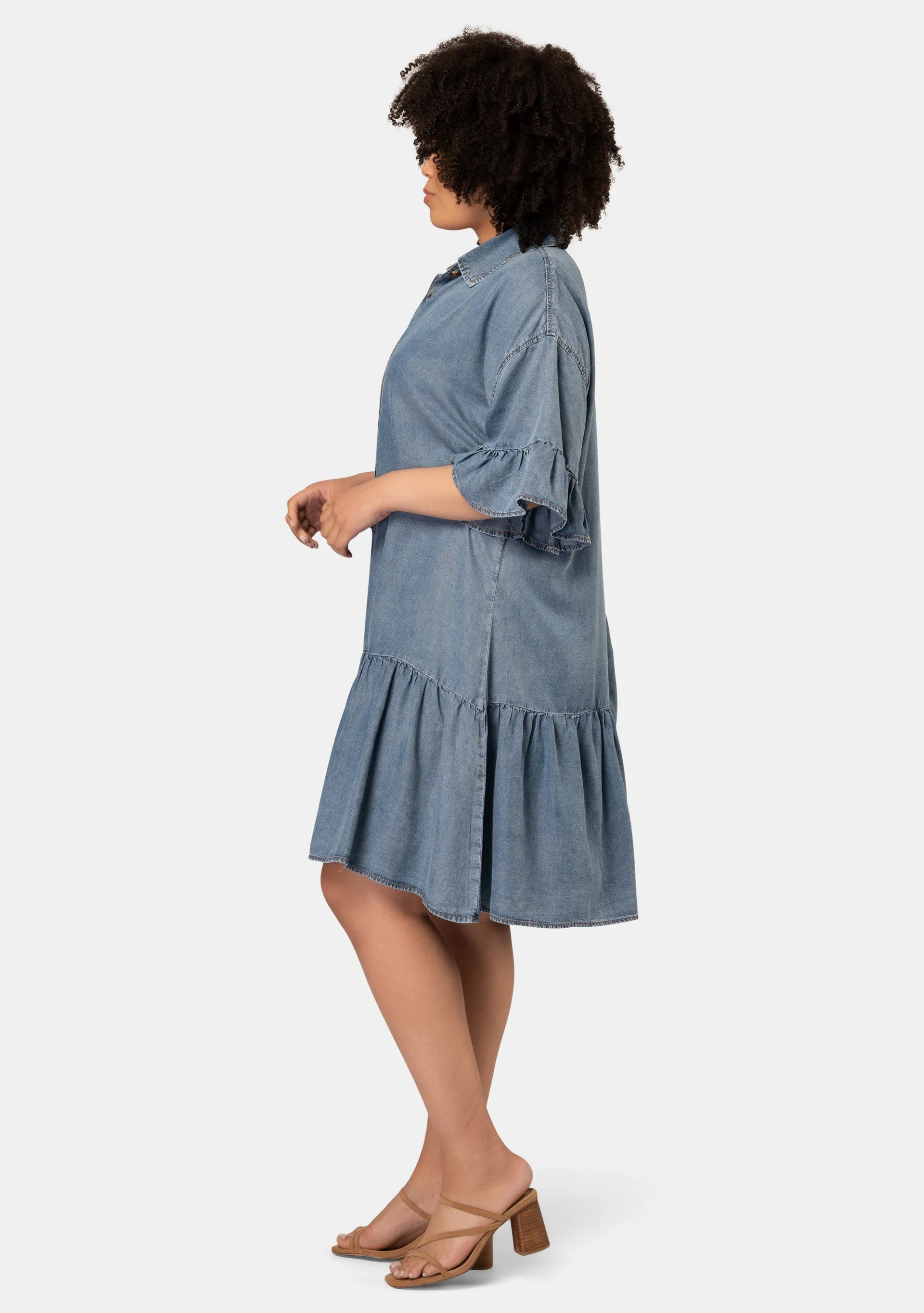 Peyton Chambray Mini Dress