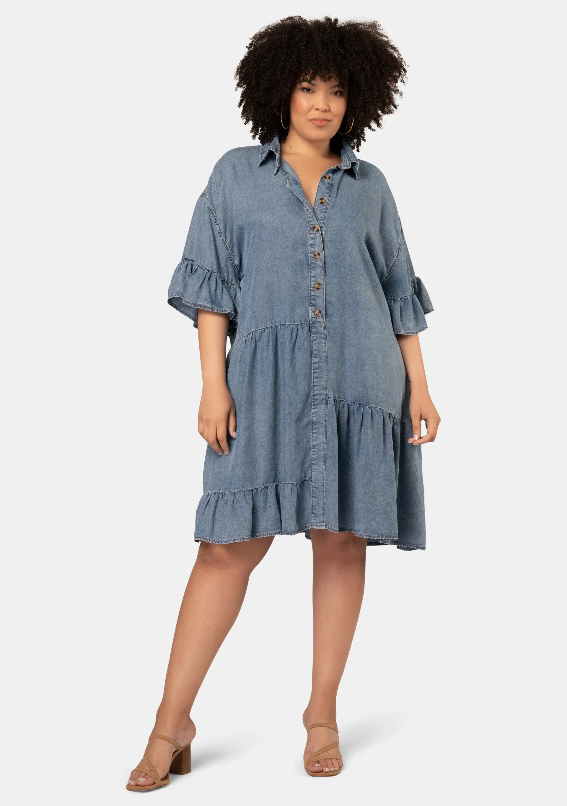 Peyton Chambray Mini Dress
