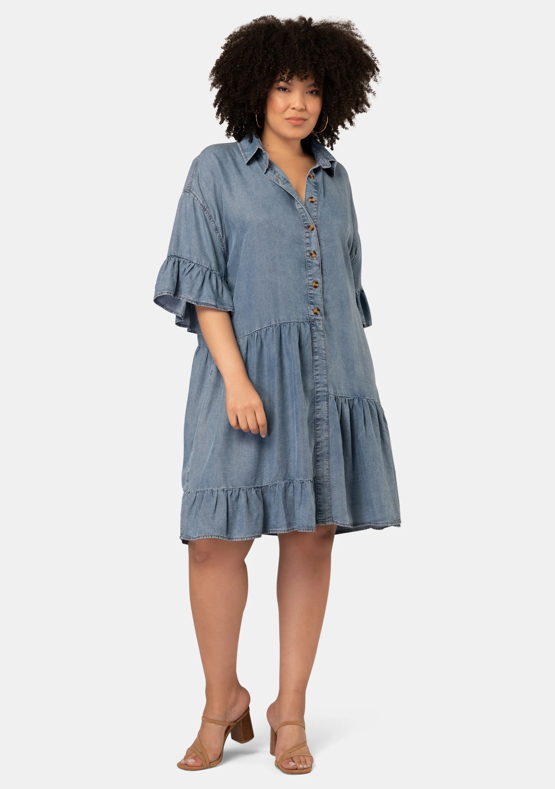 Peyton Chambray Mini Dress