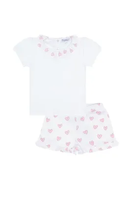 Pink Heart Short Set