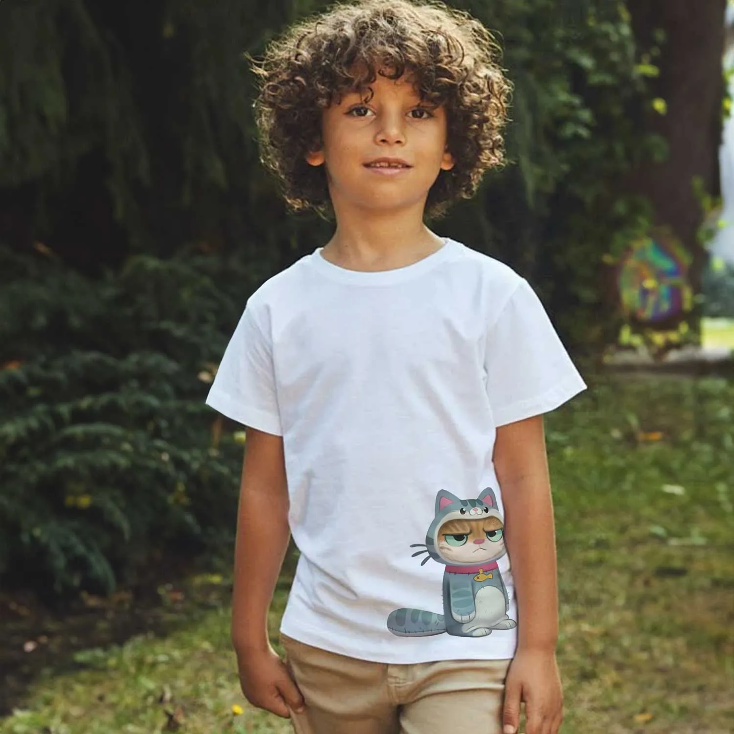 Polo Republica Boy's Cat Printed Tee Shirt