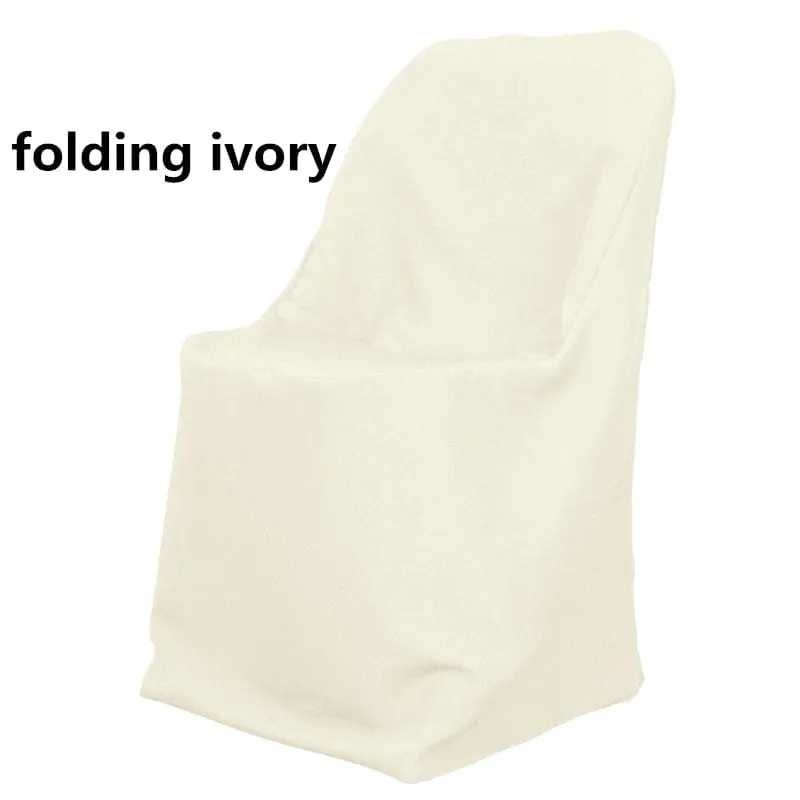 Polyester Folding Chair Cover | Chair Cover for Wedding, Event, Ballroom | Non Stretch Solid Polyester |