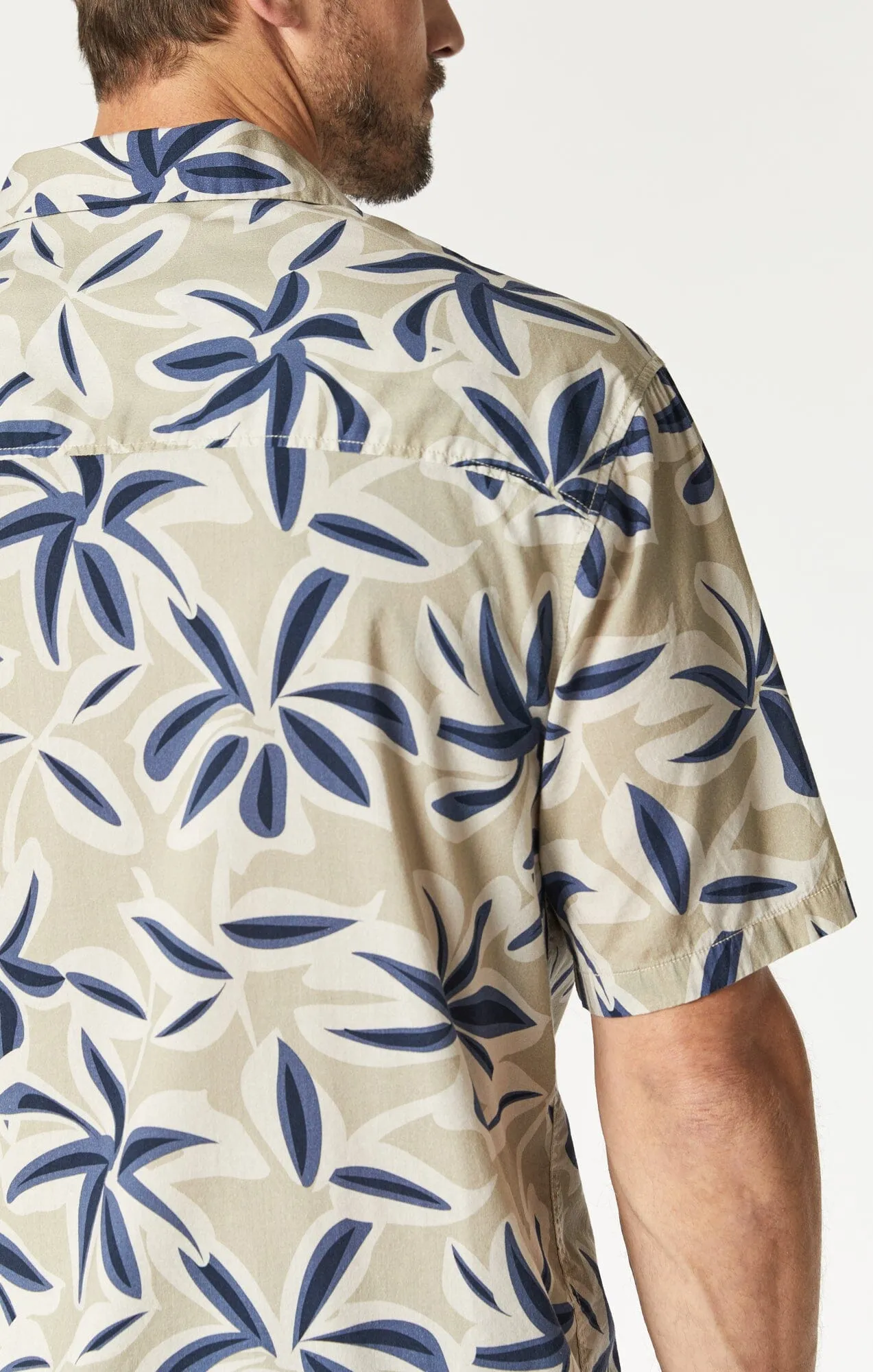 PRINTED SHIRT IN SILVER LINING