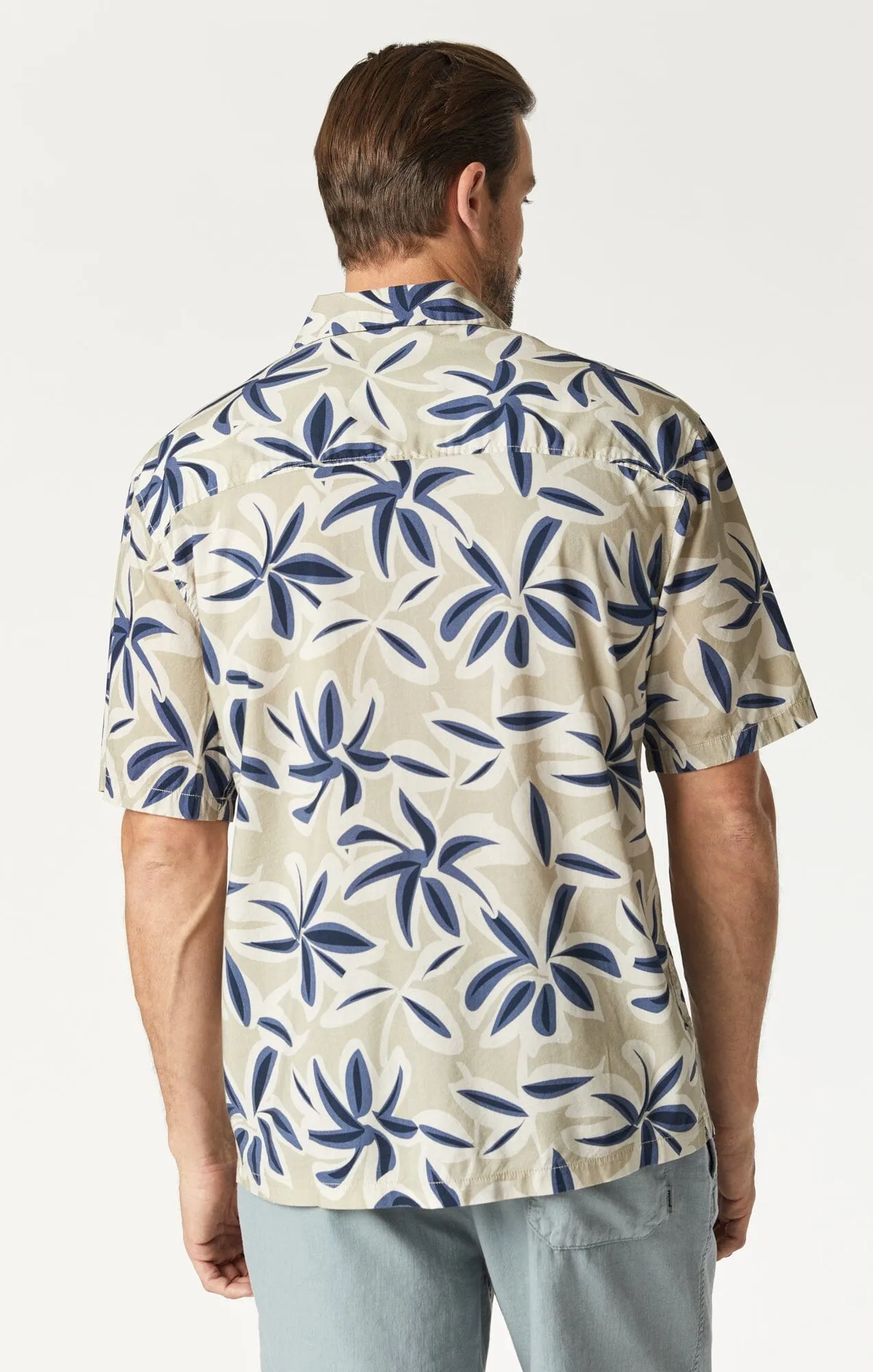 PRINTED SHIRT IN SILVER LINING