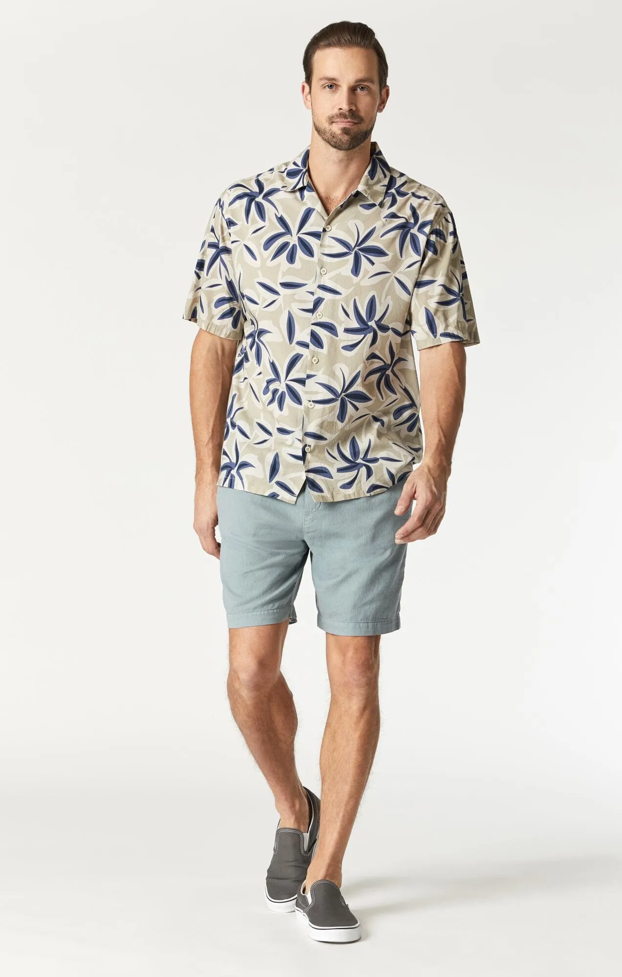 PRINTED SHIRT IN SILVER LINING