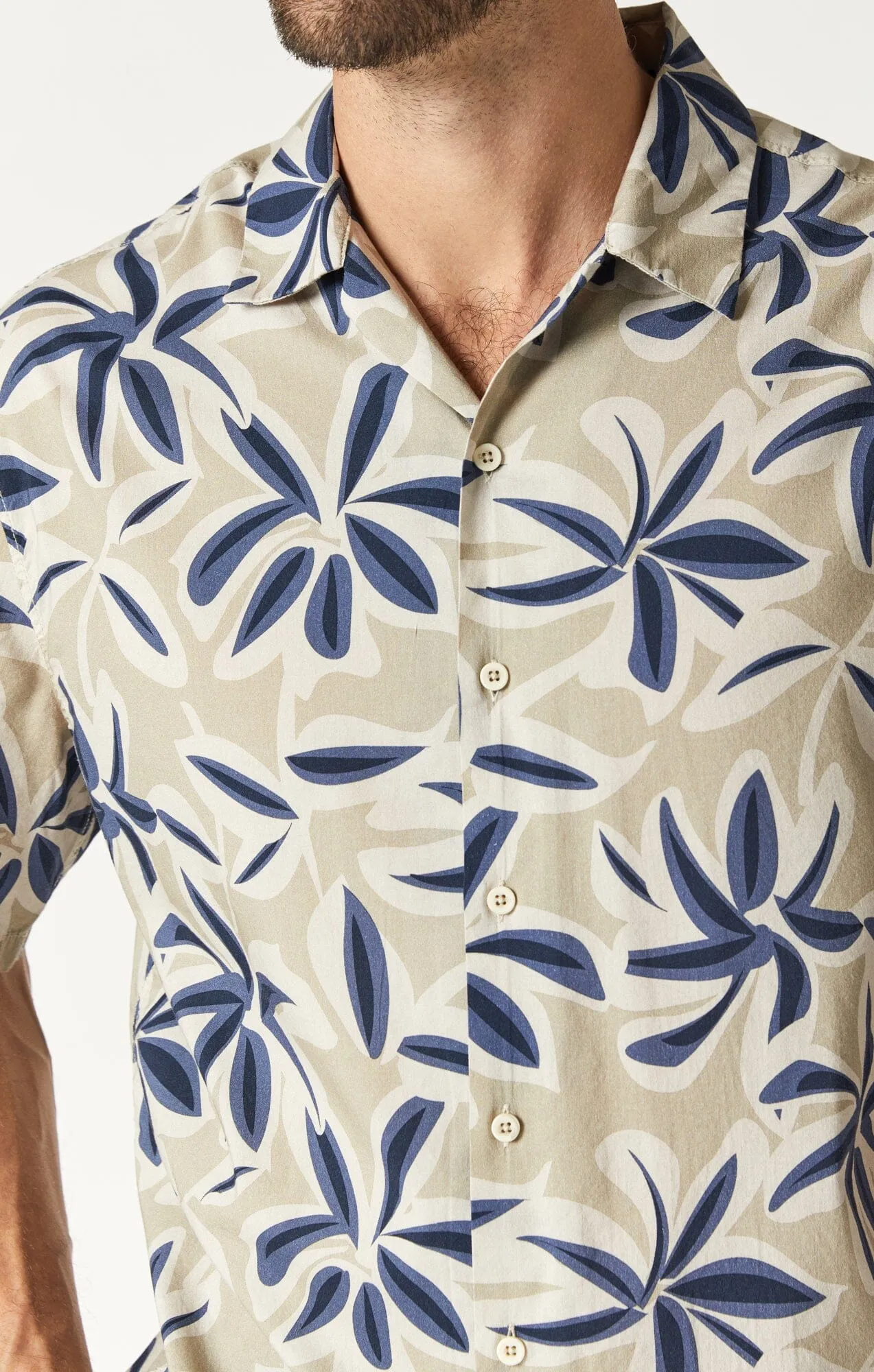 PRINTED SHIRT IN SILVER LINING