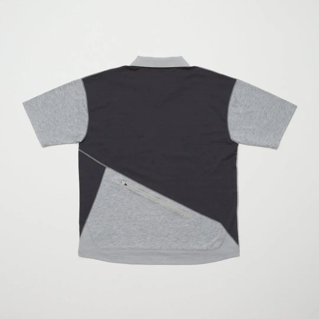 RECYCLE POLYESTER ZIP POCKET POLO SHIRT