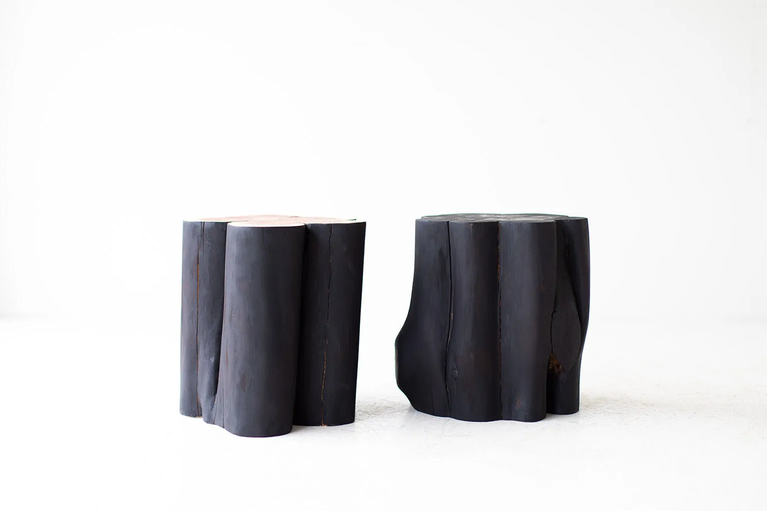 Shou Sugi Ban Burned Black Stumps - 2121