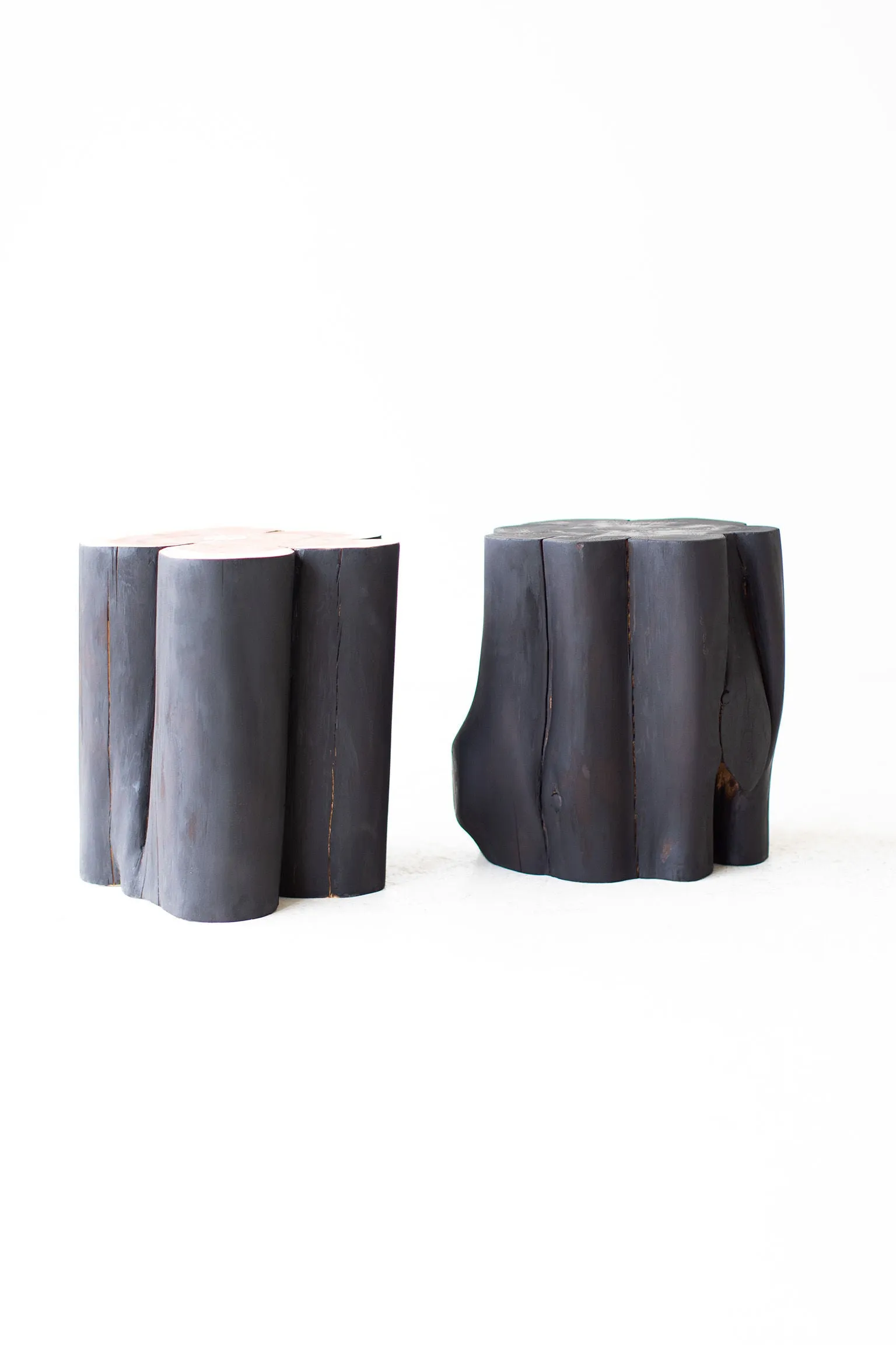 Shou Sugi Ban Burned Black Stumps - 2121
