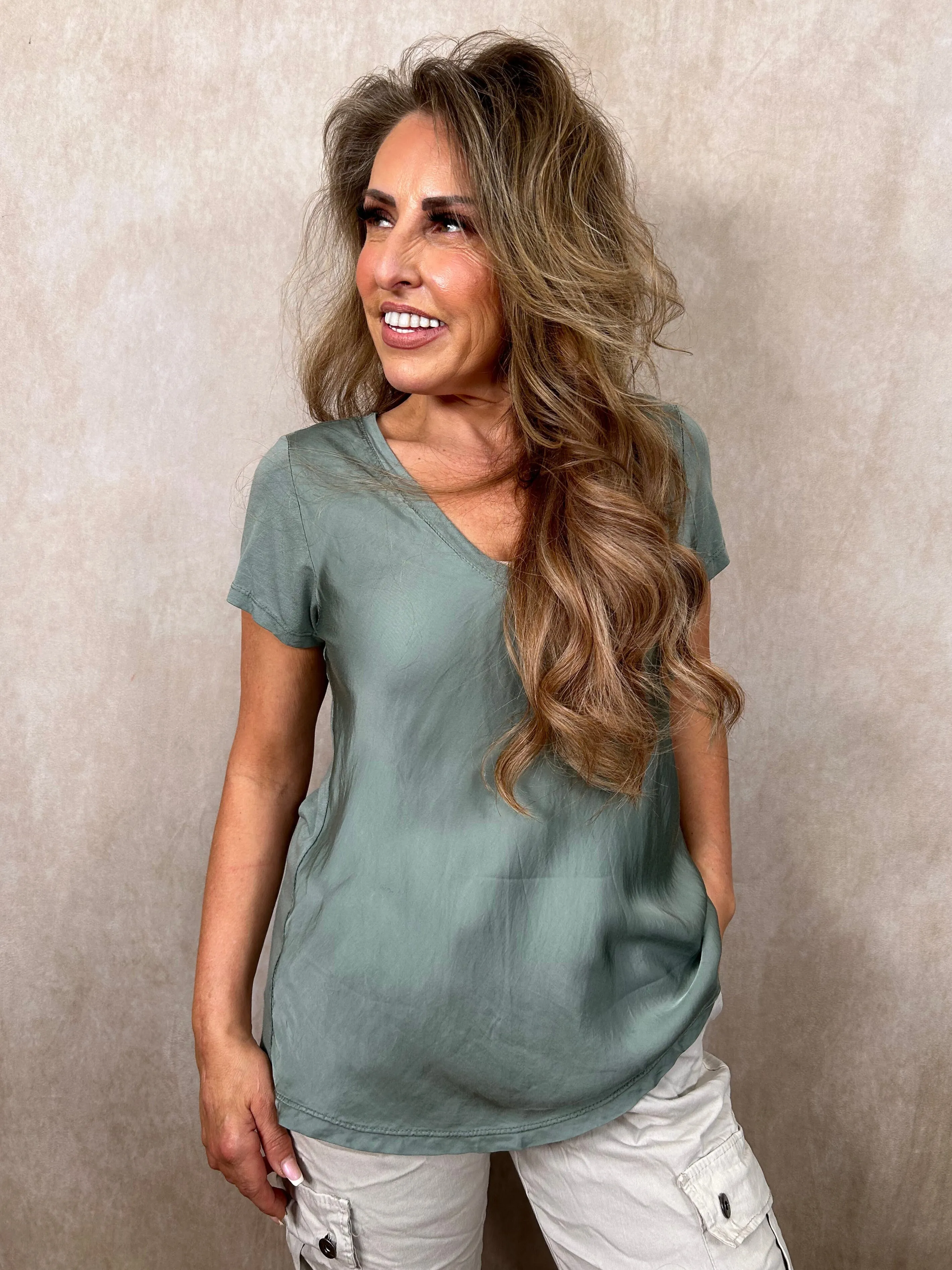 Sophie Satin T-Shirt