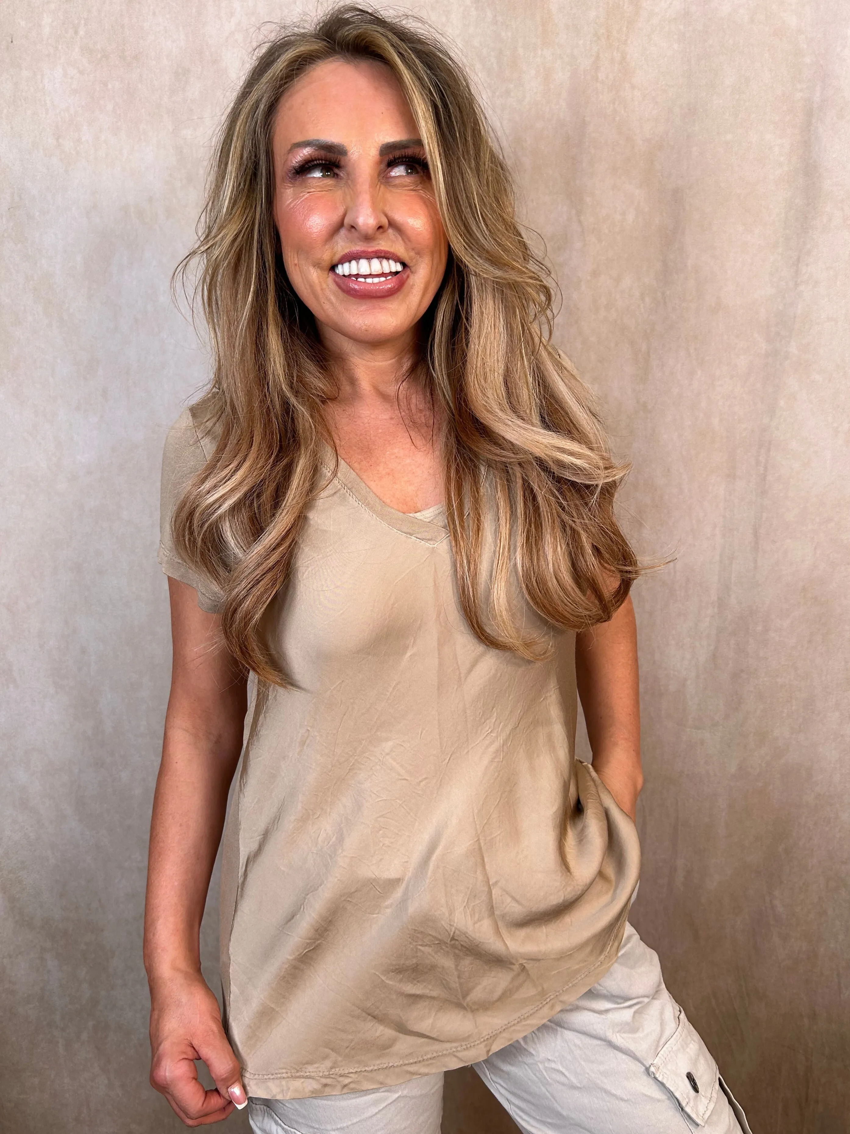 Sophie Satin T-Shirt
