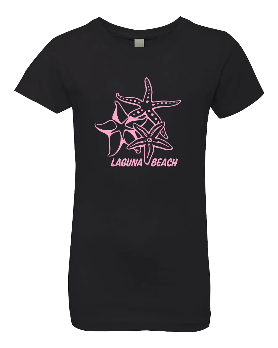 Starfish Cluster Girls Tee - Black