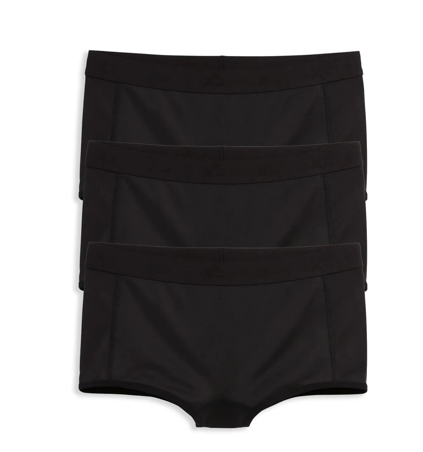 Tucking Boy Shorts 3-Pack - X= Black