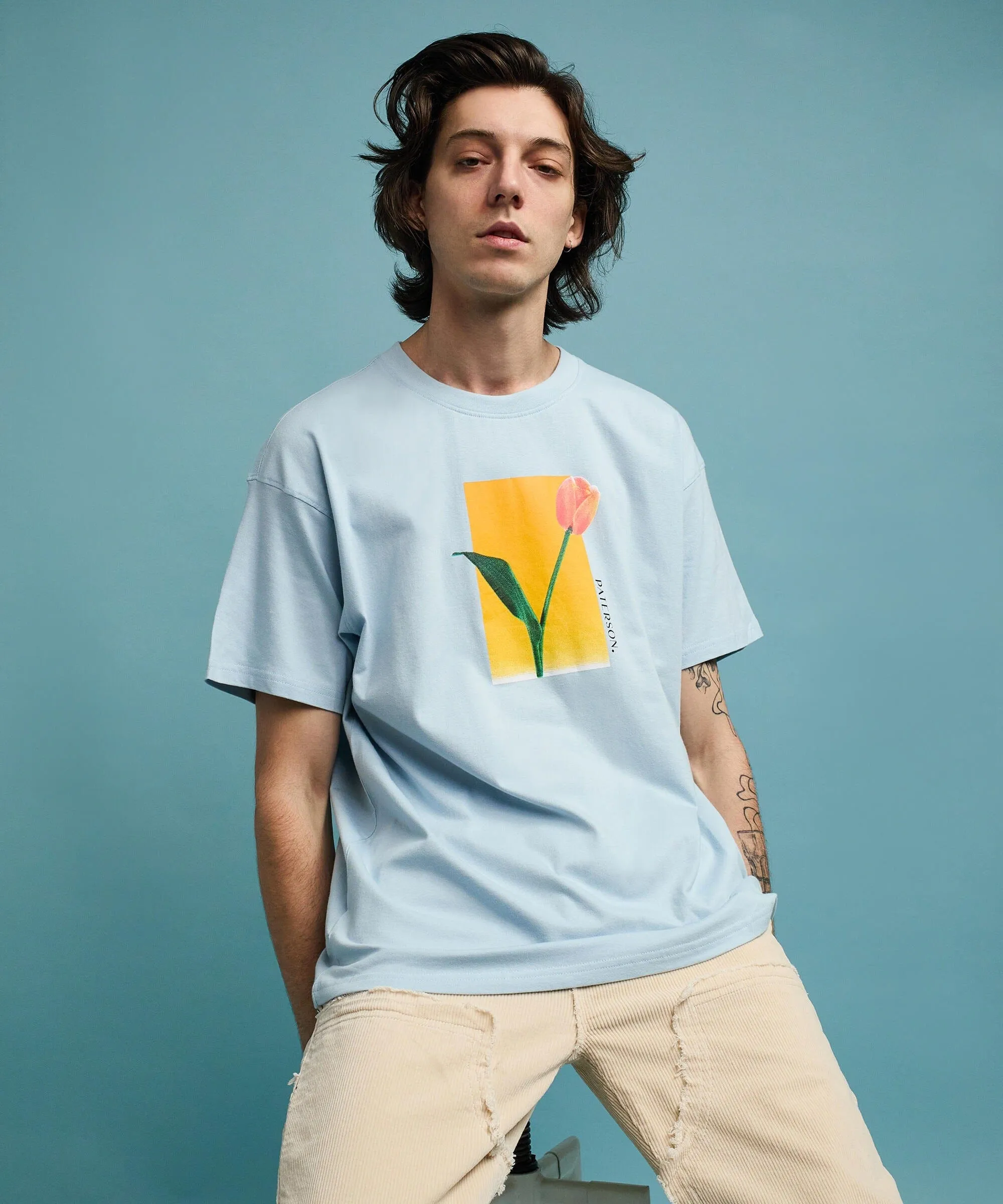 Tulip Short Sleeve Tee - Light Blue