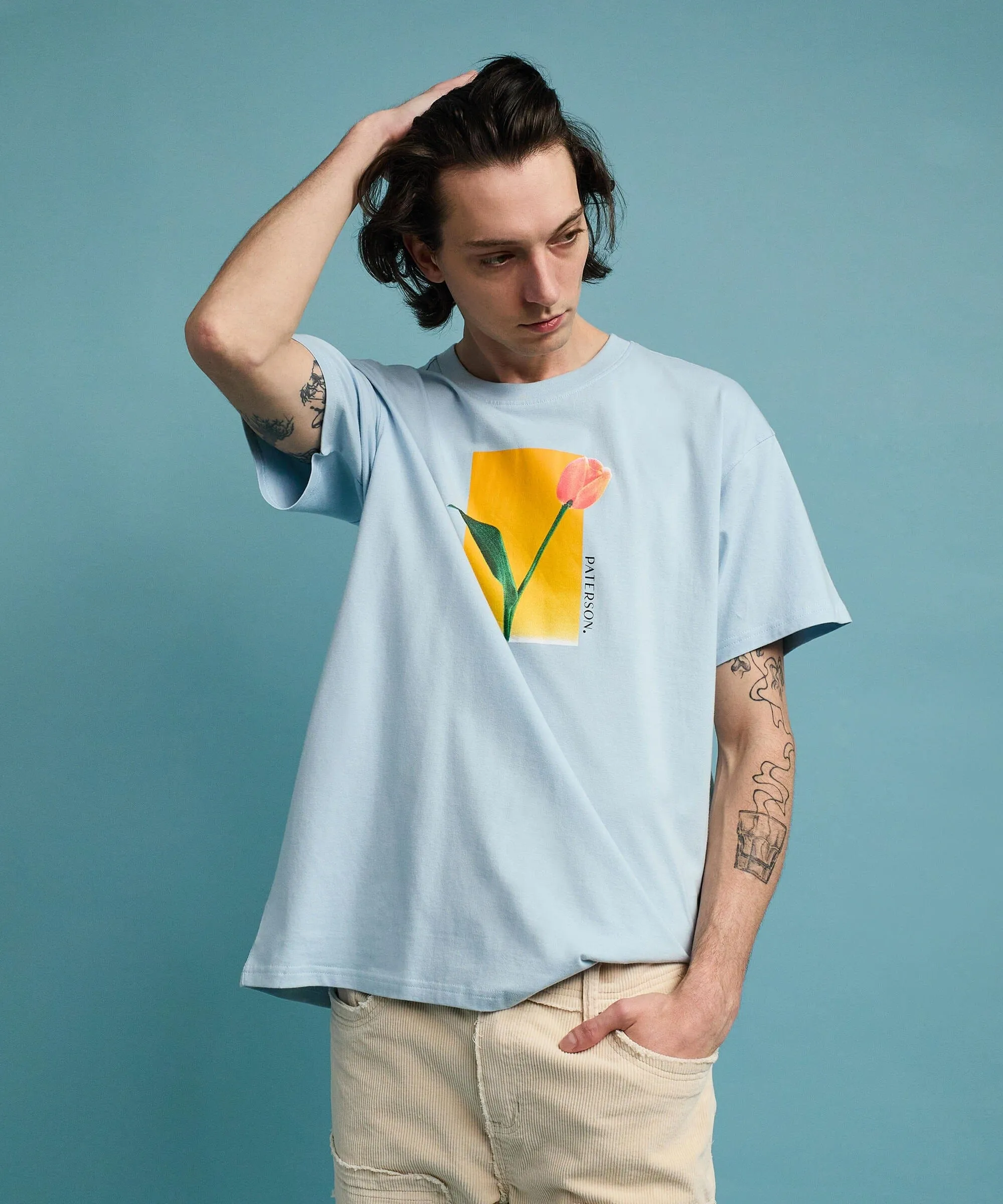Tulip Short Sleeve Tee - Light Blue