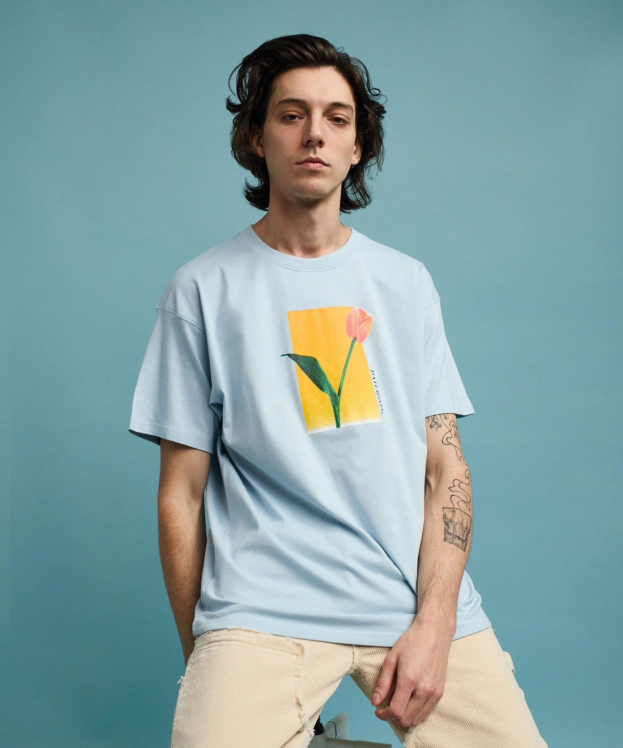 Tulip Short Sleeve Tee - Light Blue