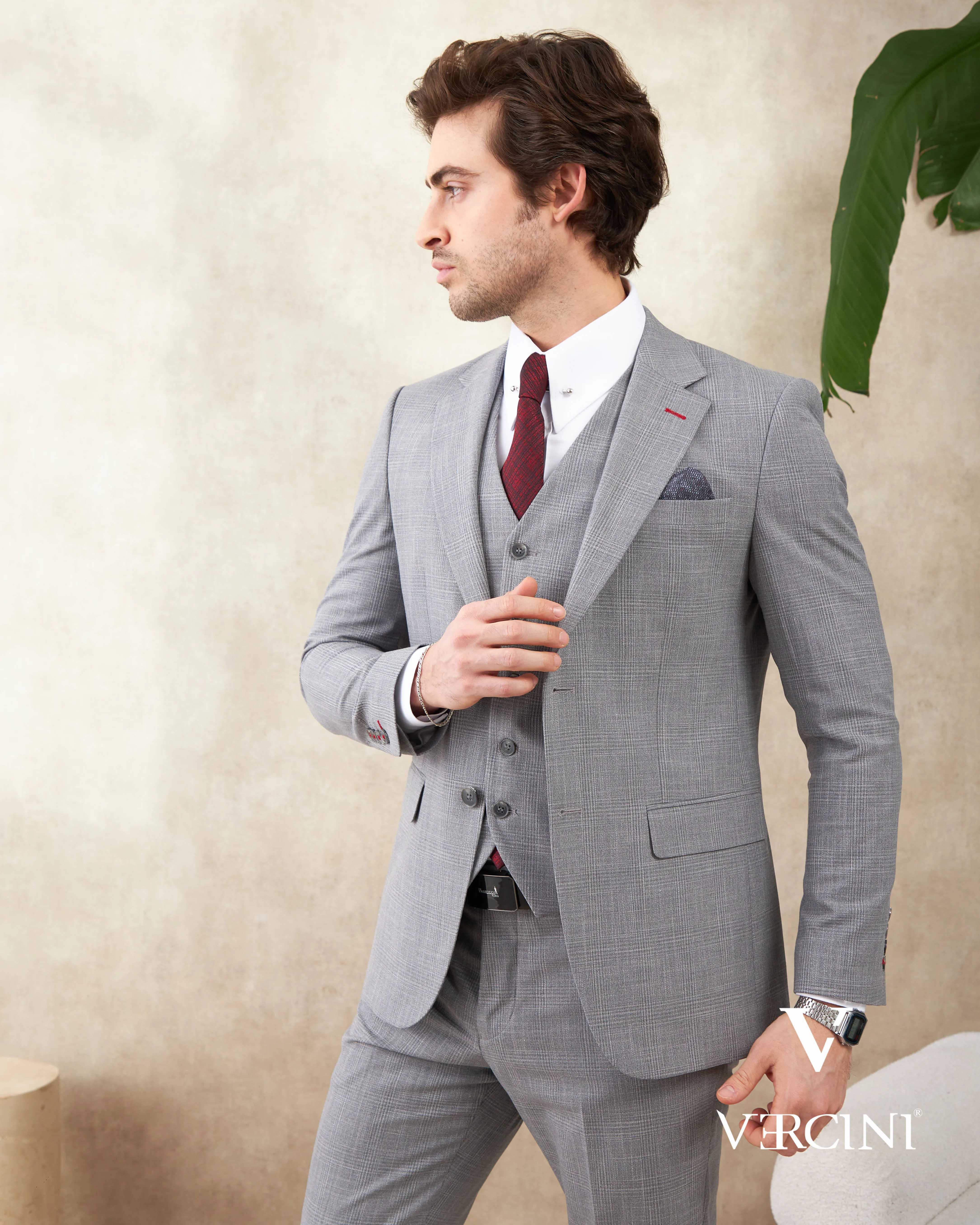 Vercini Metro Elegance Three-Piece Suit