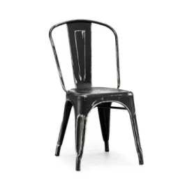 Vintage Black Silver Tolix Chair