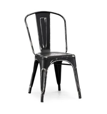 Vintage Black Silver Tolix Chair