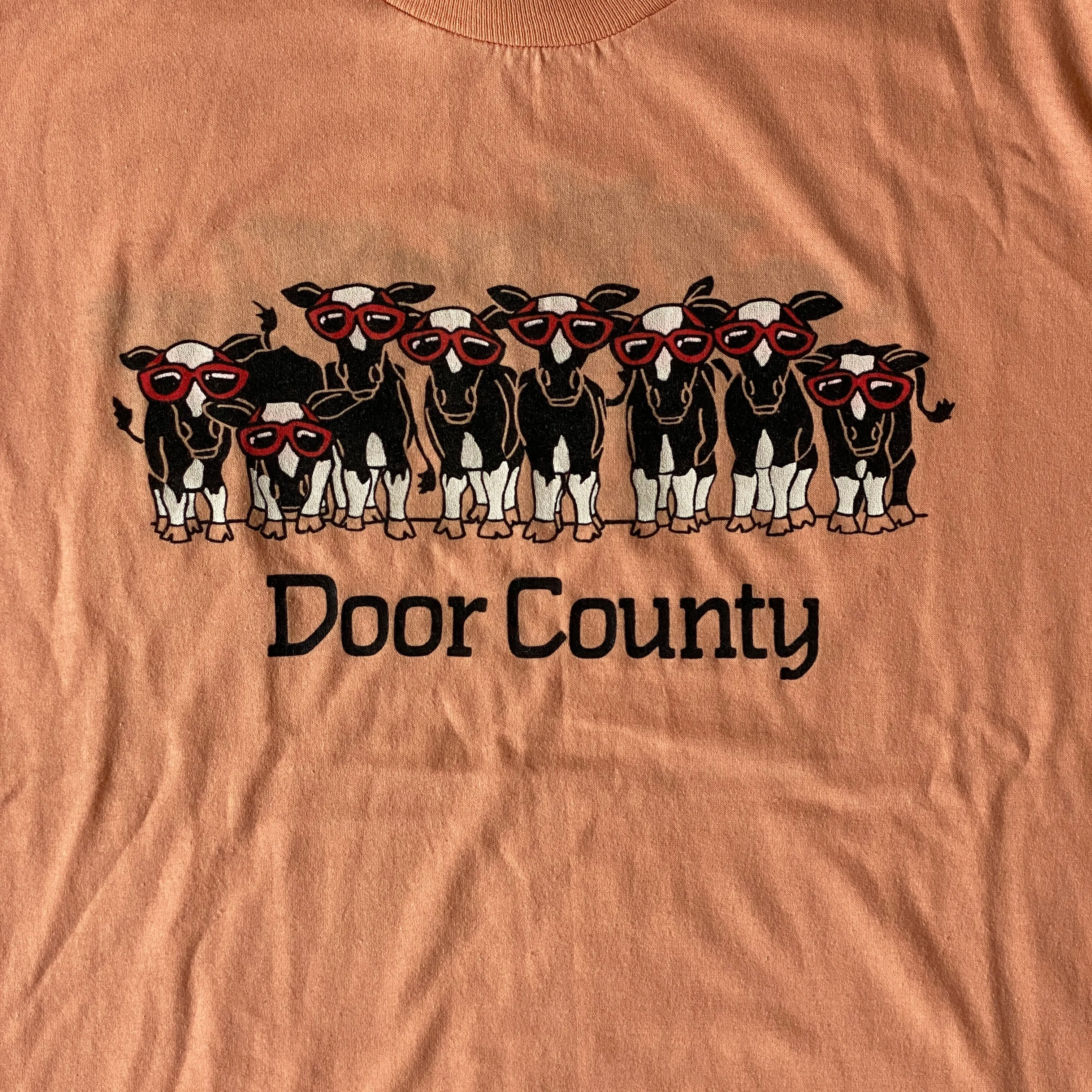 Vintage Cows Wearing Sunglasses Single Stitch T-Shirt (Large)