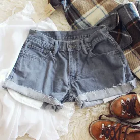 Vintage Gray Cuffed Shorts