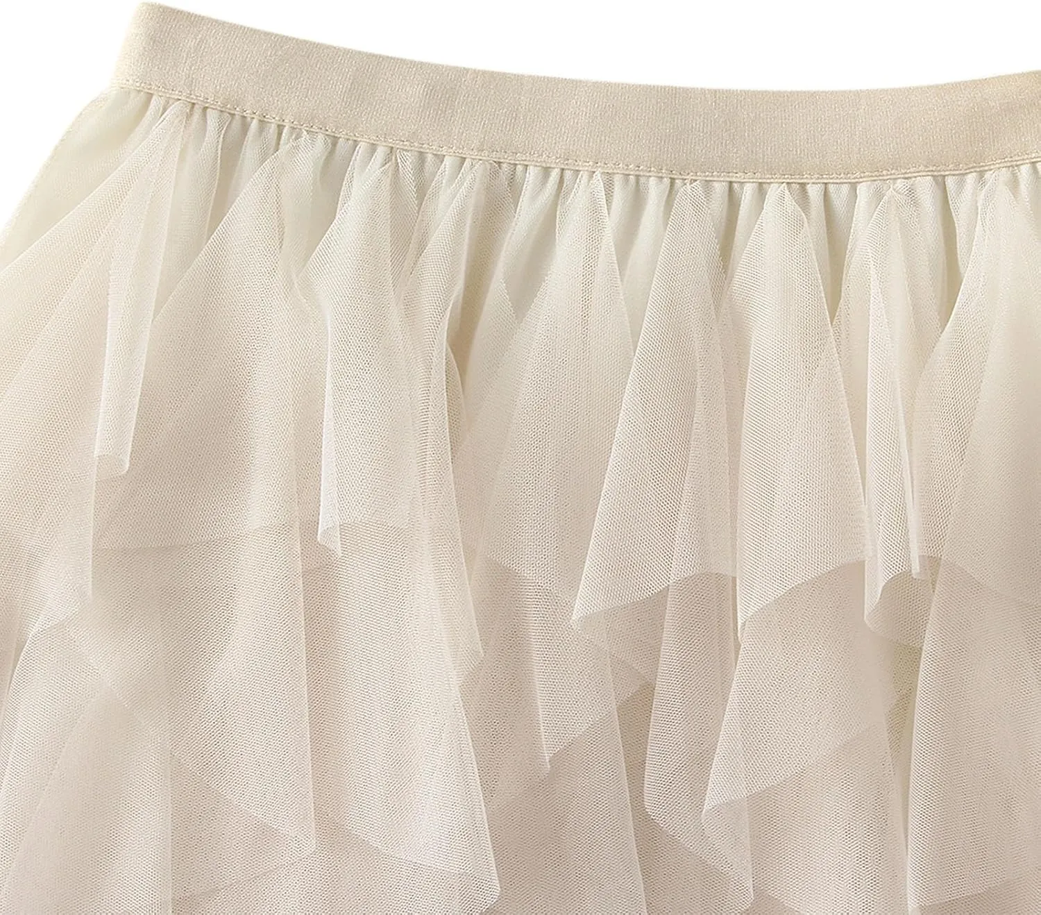 Women's Tulle Mini Skirt Ruffled Mesh Puffy Ballet Tutu Skirts 50s Carnival Party Elastic Waist Short Underskirts