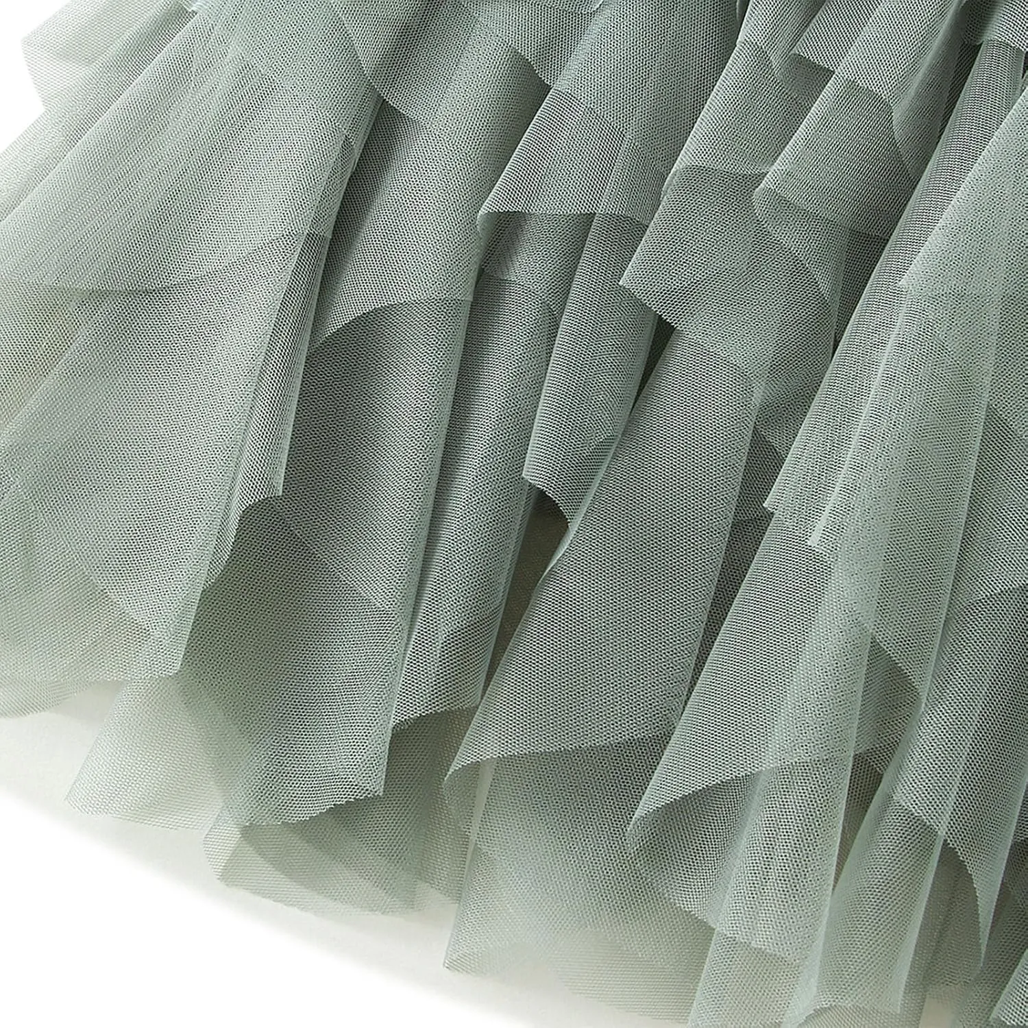 Women's Tulle Mini Skirt Ruffled Mesh Puffy Ballet Tutu Skirts 50s Carnival Party Elastic Waist Short Underskirts