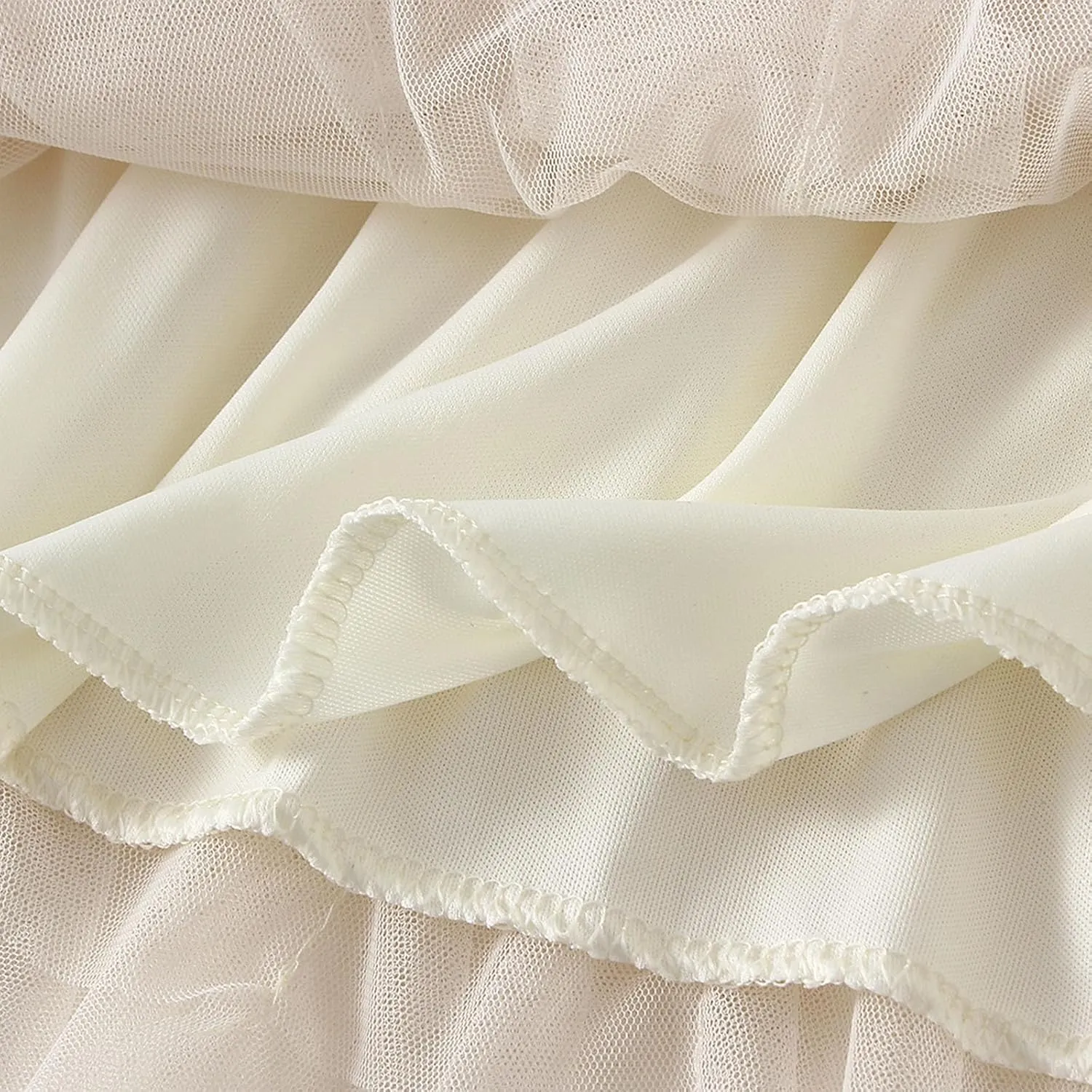 Women's Tulle Mini Skirt Ruffled Mesh Puffy Ballet Tutu Skirts 50s Carnival Party Elastic Waist Short Underskirts