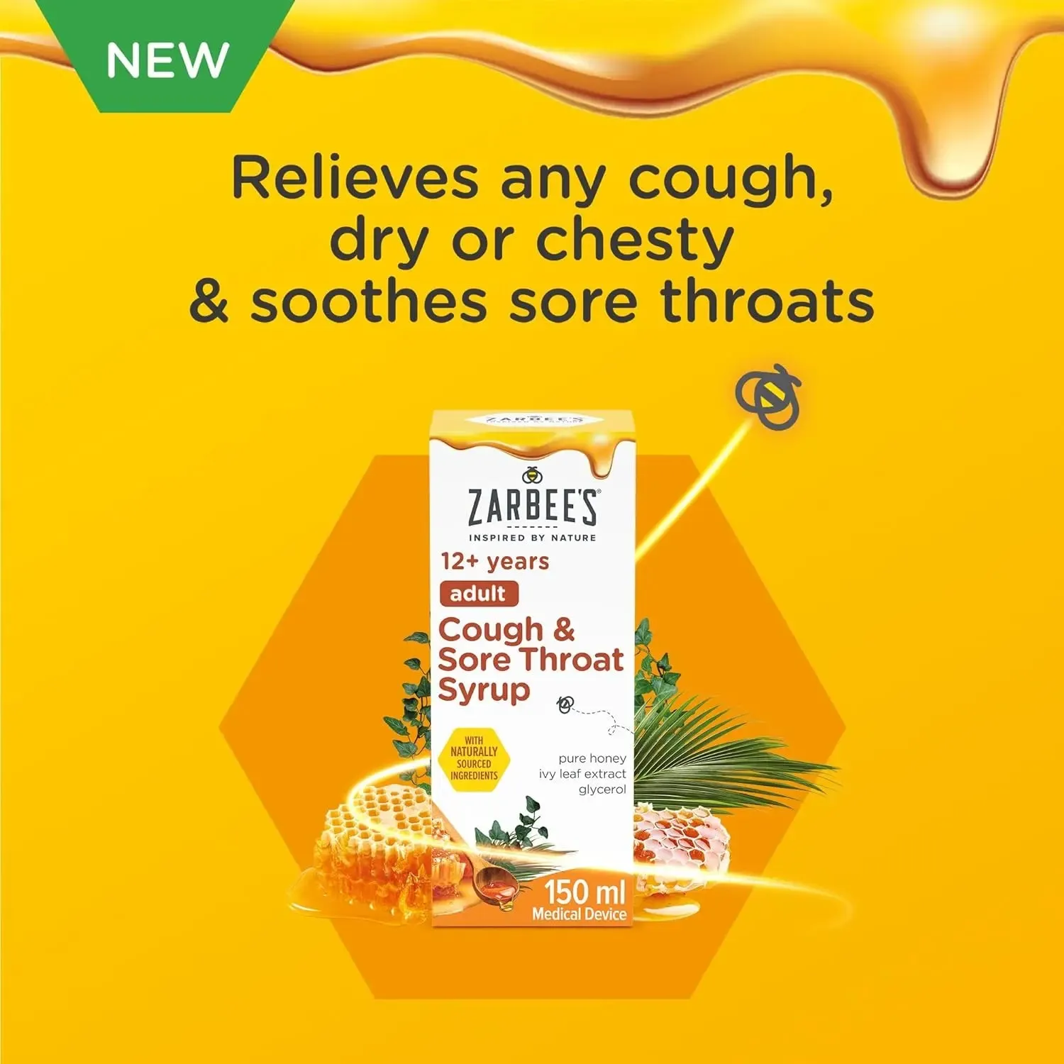 Zarbee's Adult Cough & Sore Throat Syrup - 150ml